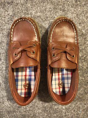 Kids Brown Moccasin Shoes | Size 11 | Faux Leather